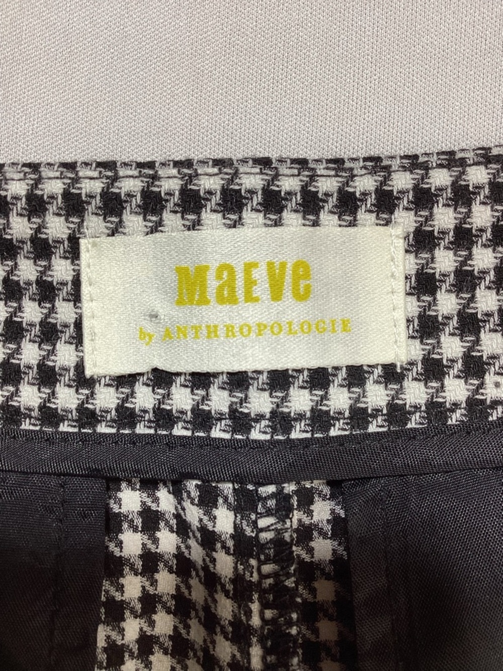 Anthropologie Maeve Black and White Houndstooth Culpte Shorts - Picture 7 of 15